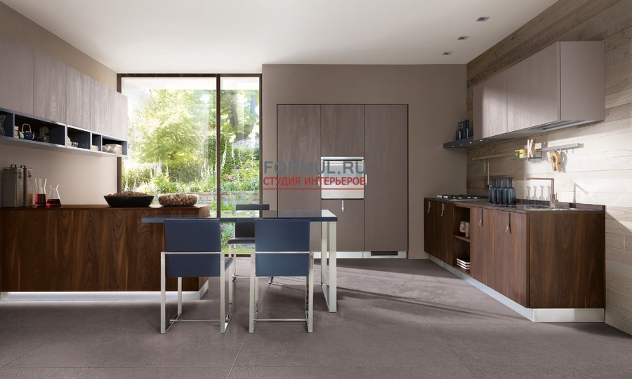 Кухня Berloni Sunny Woody Noce Tabacco